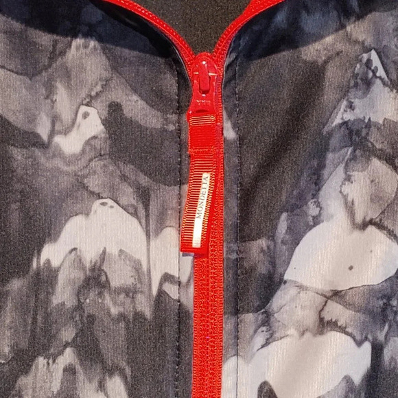 Mondetta Black & White Camo Long Sleeve Stretch Athletic Jacket in Size XL - Picture 6 of 13